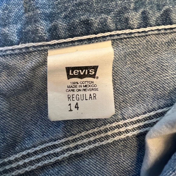 Girls Six 14 Levis Denim Shorts  High waist - Picture 5 of 11